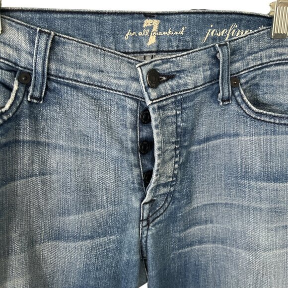 7 For All Mankind Josefina Skinny Boyfriend Jeans Size 28 - Picture 5 of 8